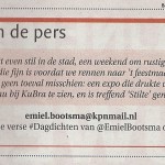 Publicatie Bossche Omroep 20 oktober 2013